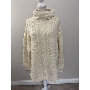 Aran Woolen Mills Cream Colored NWT Sweater Cable Knit XXL Made In Ireland